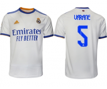 Men 2021-2022 Club Real Madrid home aaa version white 5 Soccer Jerseys