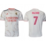 Men 2021-2022 Club Real Madrid home aaa version white 7 Adidas Soccer Jerseys