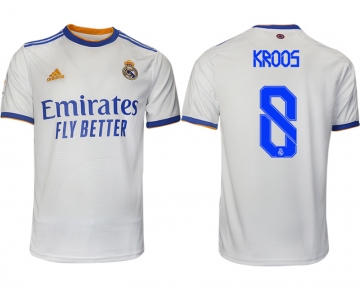 Men 2021-2022 Club Real Madrid home aaa version white 8 Soccer Jerseys