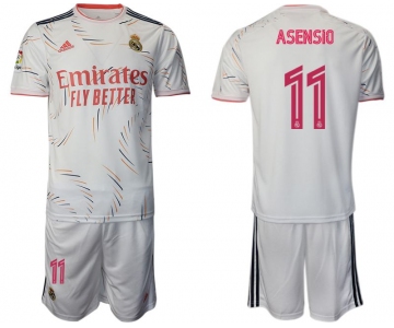 Men 2021-2022 Club Real Madrid home white 11 Adidas Soccer Jersey