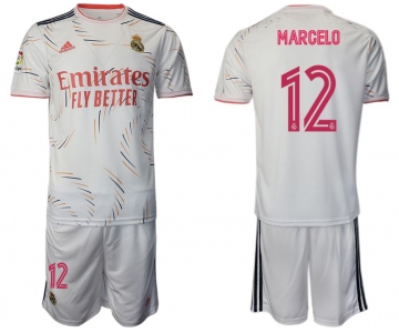 Men 2021-2022 Club Real Madrid home white 12 Adidas Soccer Jersey
