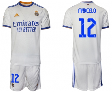 Men 2021-2022 Club Real Madrid home white 12 Soccer Jerseys