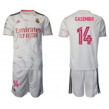 Men 2021-2022 Club Real Madrid home white 14 Adidas Soccer Jersey