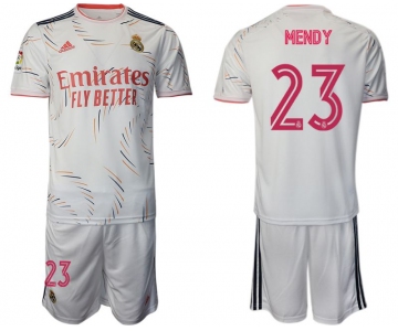 Men 2021-2022 Club Real Madrid home white 23 Adidas Soccer Jersey