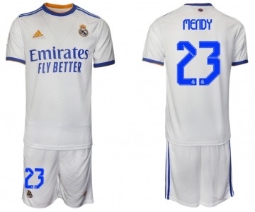 Men 2021-2022 Club Real Madrid home white 23 Soccer Jerseys
