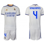 Men 2021-2022 Club Real Madrid home white 4 Soccer Jerseys