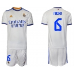 Men 2021-2022 Club Real Madrid home white 6 Soccer Jerseys