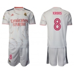 Men 2021-2022 Club Real Madrid home white 8 Adidas Soccer Jersey