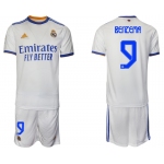 Men 2021-2022 Club Real Madrid home white 9 Soccer Jerseys