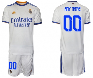 Men 2021-2022 Club Real Madrid home white customized Soccer Jerseys