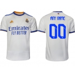 Men's Real Madrid Custom 2021-22 White Home Soccer Jersey