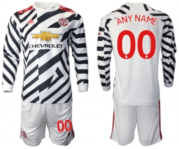 2021 Men Manchester united away long sleeve custom soccer jerseys