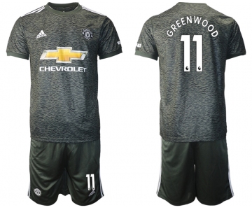 Men 2020-2021 club Manchester United away 11 black Soccer Jerseys