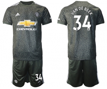 Men 2020-2021 club Manchester United away 34 black Soccer Jerseys