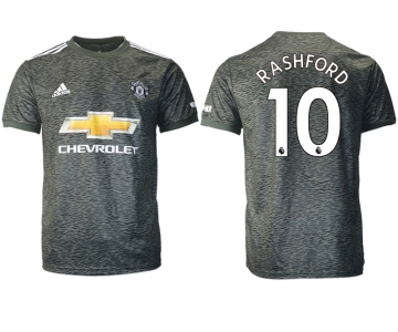 Men 2020-2021 club Manchester United away aaa version 10 black Soccer Jerseys