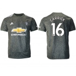 Men 2020-2021 club Manchester United away aaa version 16 black Soccer Jerseys