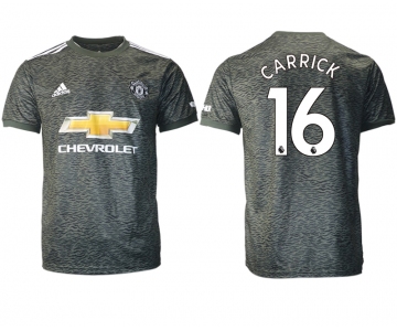 Men 2020-2021 club Manchester United away aaa version 16 black Soccer Jerseys