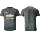 Men 2020-2021 club Manchester United away aaa version blank black Soccer Jerseys
