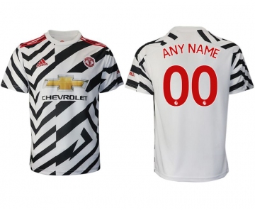 Men 2020-2021 club Manchester United away aaa version customized white Soccer Jerseys