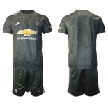 Men 2020-2021 club Manchester United away blank black Soccer Jerseys