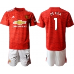 Men 2020-2021 club Manchester United home 1 red Soccer Jerseys