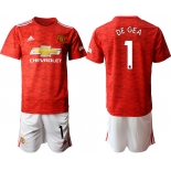 Men 2020-2021 club Manchester United home 1 red Soccer Jerseys