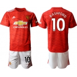 Men 2020-2021 club Manchester United home 10 red Soccer Jerseys