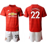 Men 2020-2021 club Manchester United home 22 red Soccer Jerseys