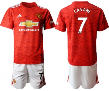 Men 2020-2021 club Manchester United home 7 red Soccer Jerseys