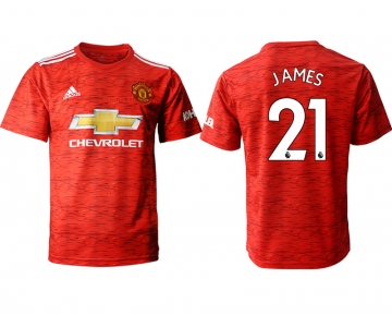 Men 2020-2021 club Manchester United home aaa version 21 red Soccer Jerseys
