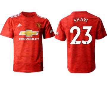 Men 2020-2021 club Manchester United home aaa version 23 red Soccer Jerseys