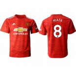 Men 2020-2021 club Manchester United home aaa version 8 red Soccer Jerseys