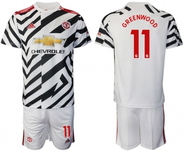 Men 2020-2021 club Manchester united away 11 white Soccer Jerseys