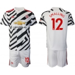 Men 2020-2021 club Manchester united away 12 white Soccer Jerseys
