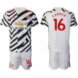 Men 2020-2021 club Manchester united away 16 white Soccer Jerseys