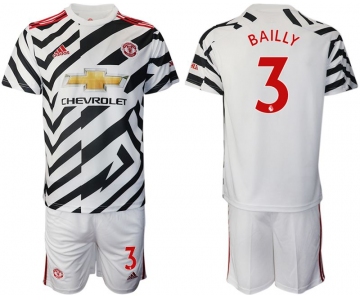 Men 2020-2021 club Manchester united away 3 white Soccer Jerseys