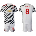 Men 2020-2021 club Manchester united away 8 white Soccer Jerseys