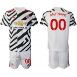 Men 2020-2021 club Manchester united away customized white Soccer Jerseys