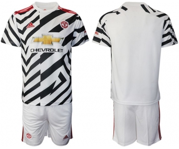 Men 2020-2021 club Manchester united away white Soccer Jerseys
