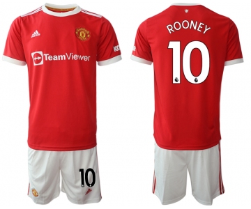 Men 2021-2022 Club Manchester United home red 10 Adidas Soccer Jerseys