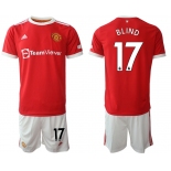 Men 2021-2022 Club Manchester United home red 17 Adidas Soccer Jersey