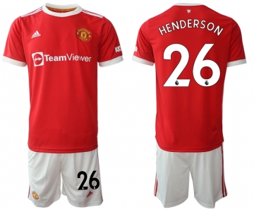 Men 2021-2022 Club Manchester United home red 26 Adidas Soccer Jersey