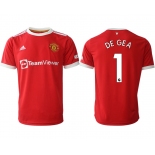 Men 2021-2022 Club Manchester United home red aaa version 1 Adidas Soccer Jersey