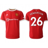 Men 2021-2022 Club Manchester United home red aaa version 26 Adidas Soccer Jersey