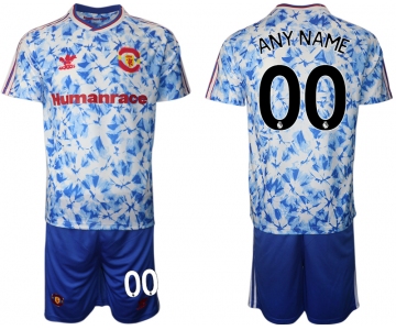 Men 2021 Manchester united adidas Human Race custom soccer jerseys
