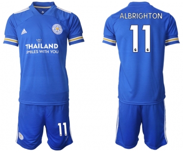 Men 2020-2021 club Leicester City home 11 blue Soccer Jerseys
