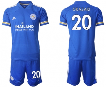 Men 2020-2021 club Leicester City home 20 blue Soccer Jerseys