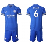 Men 2020-2021 club Leicester City home 6 blue Soccer Jerseys