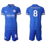 Men 2020-2021 club Leicester City home 8 blue Soccer Jerseys