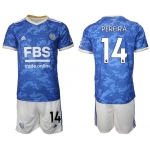Men 2021-2022 Club Leicester City home blue 14 Adidas Soccer Jersey